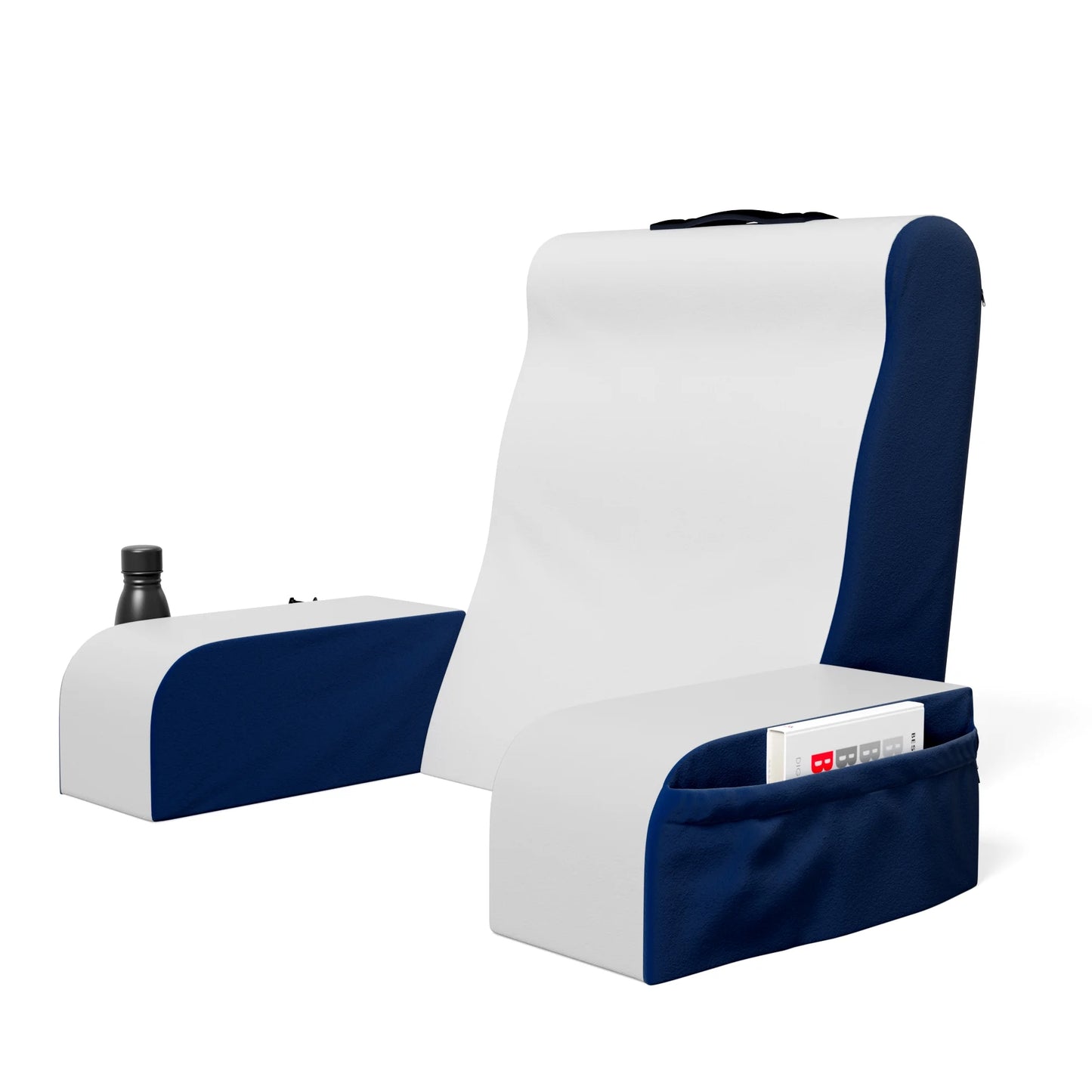 BedRest™ Premium Reading & Support Pillow – Solid Foam Backrest with Detachable Neck Roll, Plush Velvet Cover & Arm Support (19" Wedge)